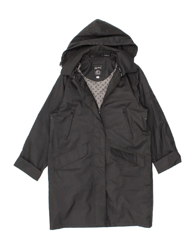 Huge Savings JACK MURPHY Womens Hooded Windbreaker Coat UK 12 Medium Black Polyester