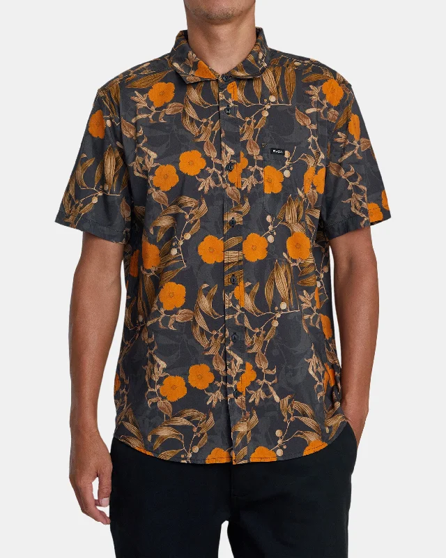 Botanical Short Sleeve Shirt - Black