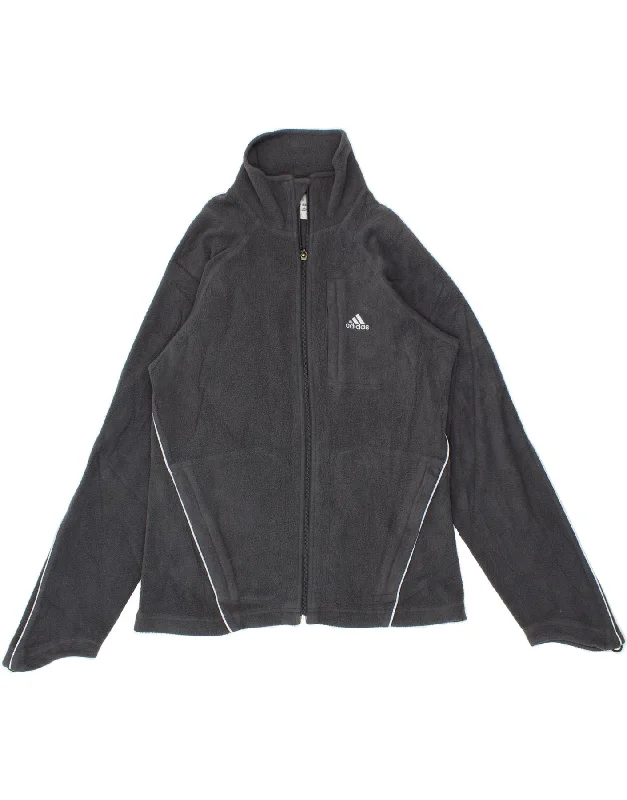 Early Access ADIDAS Womens Fleece Jacket UK 10 Small Grey Polyester