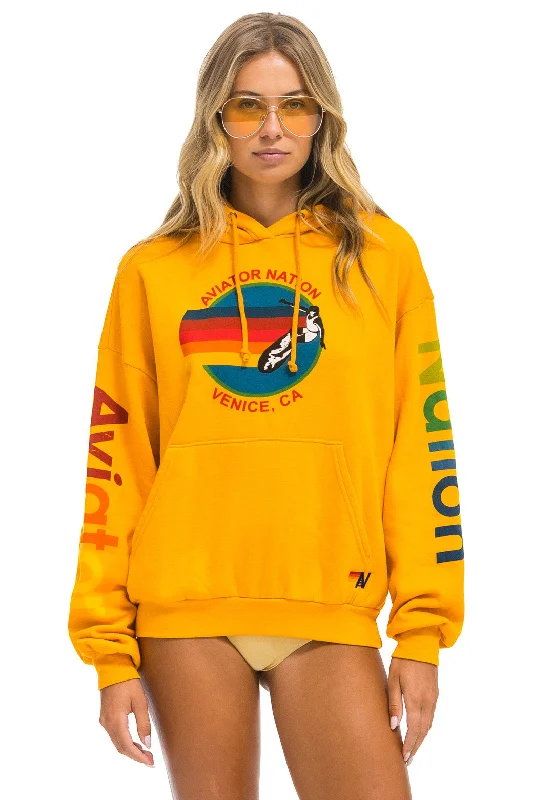 YEAR-End Clearance AVIATOR NATION RELAXED PULLOVER HOODIE - GOLD