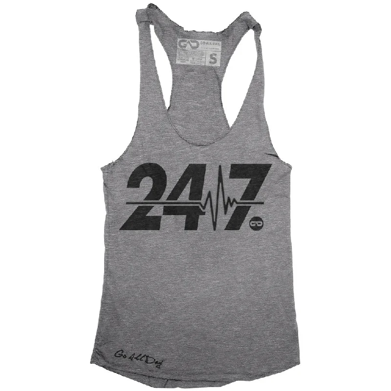 Weekend Deal "24/7" Signature Series Racerback Tank (Grey)