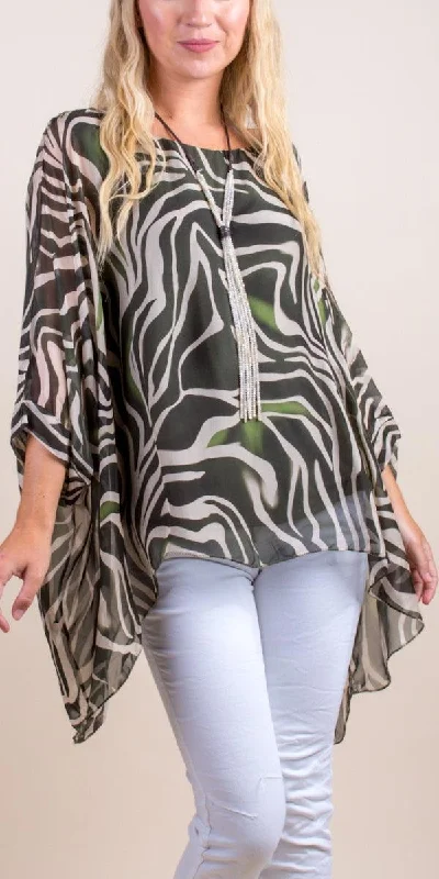 Weekend Steals Await Seta Zebra Print Kaftan