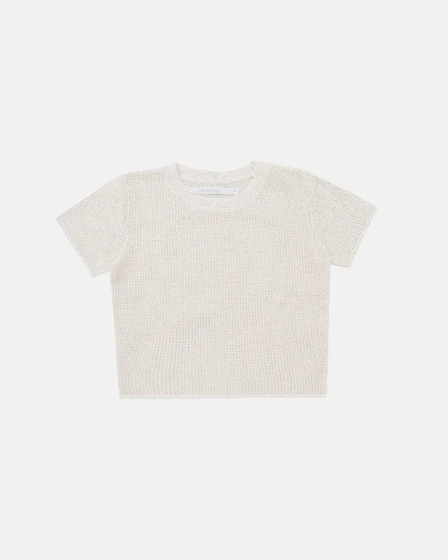 Weekend Discounts to Delight Basics Knit Baby Tee Cream