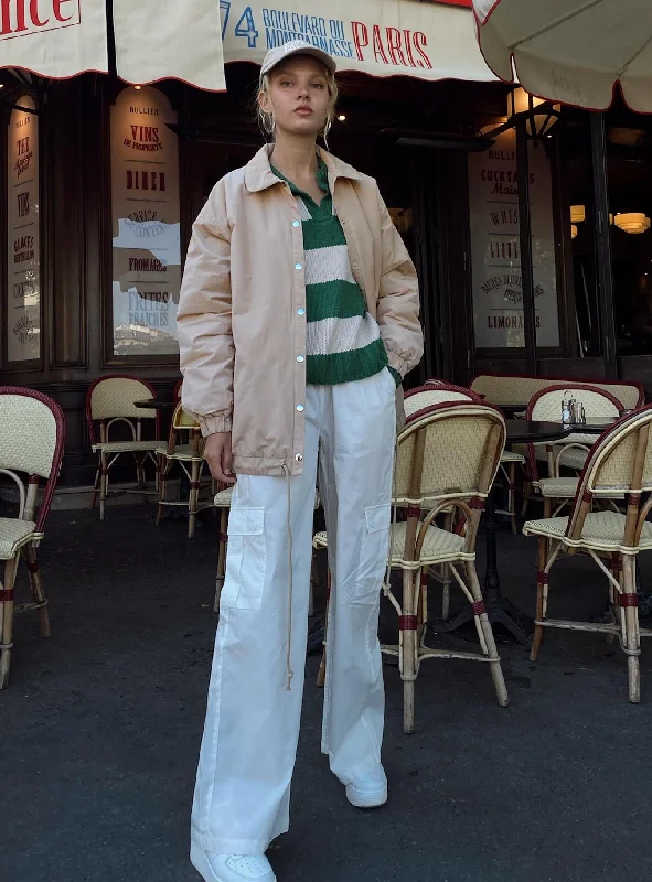New Arrival Lista Elastic Pocket Pants White