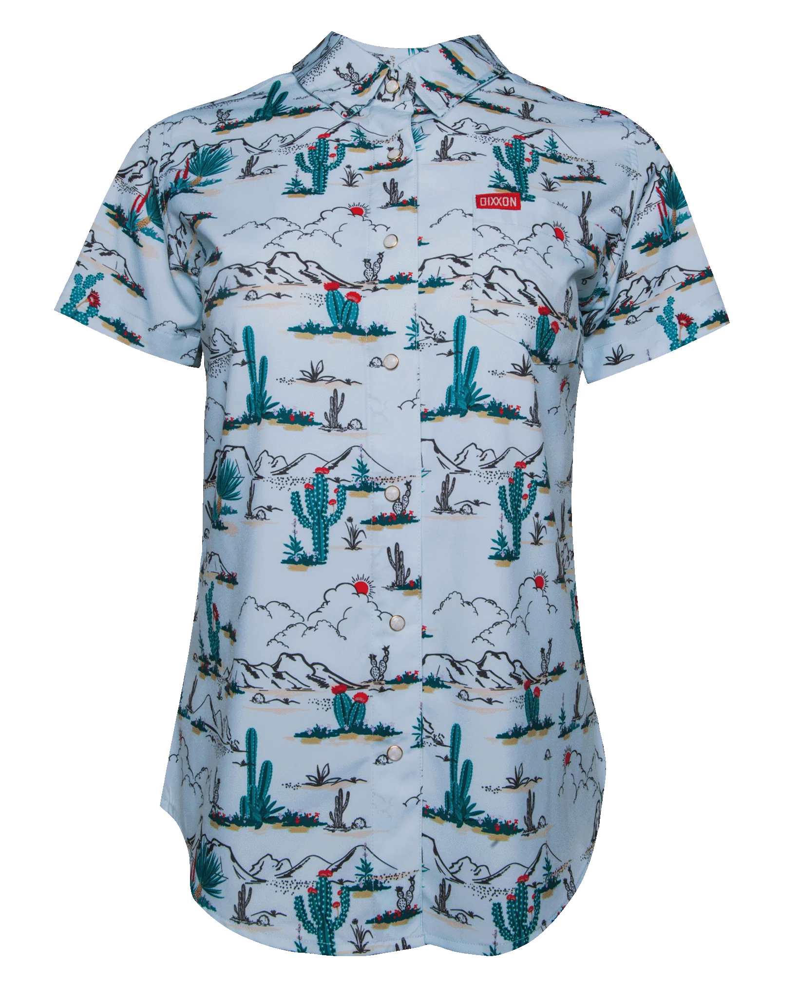 Price Meltdown Desert Bloom Women’s Short Sleeve Party Shirt