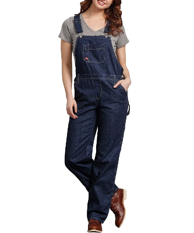 Big Savings Dickies Women's Relaxed Fit Bib Overalls - Dark Indigo Blue