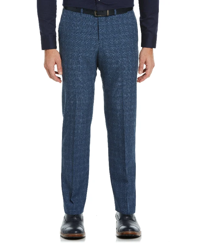 Modern Fit Heathered Windowpane Dress Pant