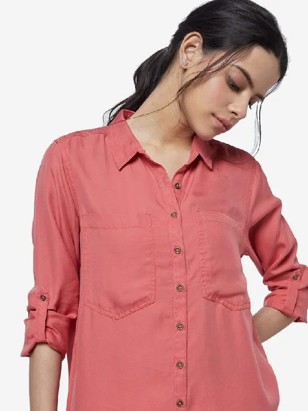 Deep Discounts LOV Pink High-Low Tia Shirt