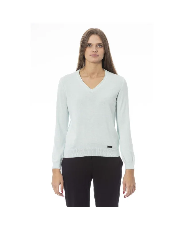 Limited Time Offer Baldinini Trend Women's Light Blue Polyamide Sweater - M