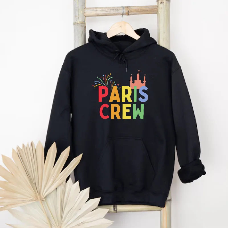 Great Bargain Paris Crew Family Matching Black Hoodies