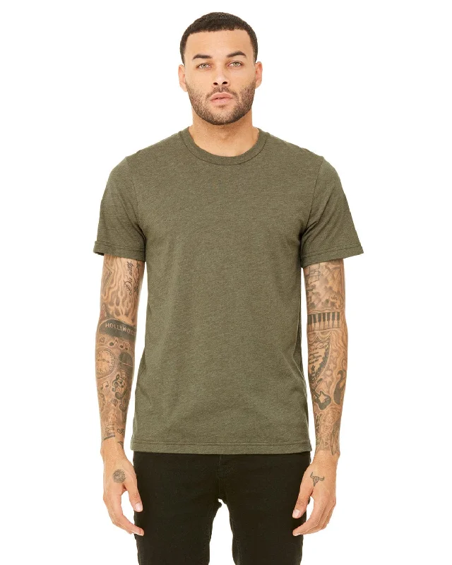 Bella+Canvas Unisex Heather CVC T-Shirt | Heather Olive