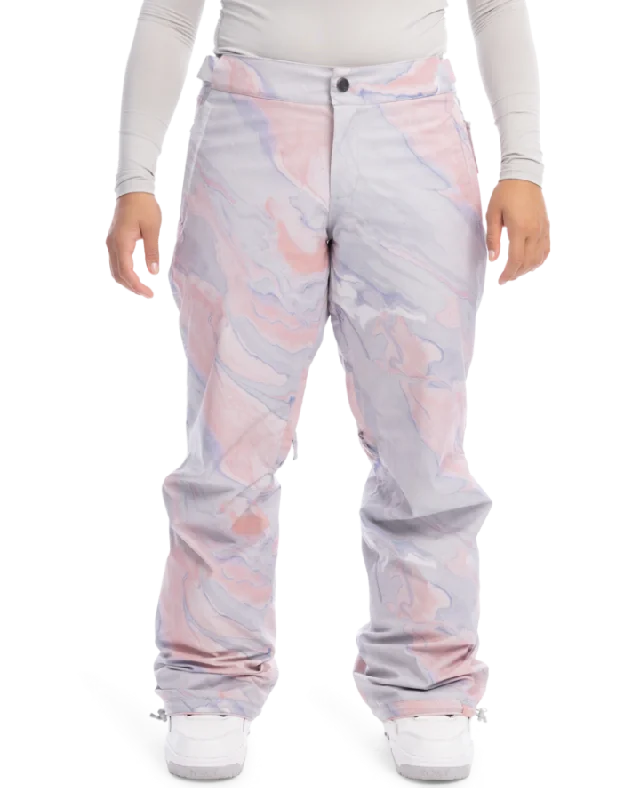 Unbeatable Deal Roxy Chloe Kim Womens Snow Pant - Gray Violet Marble - 2023