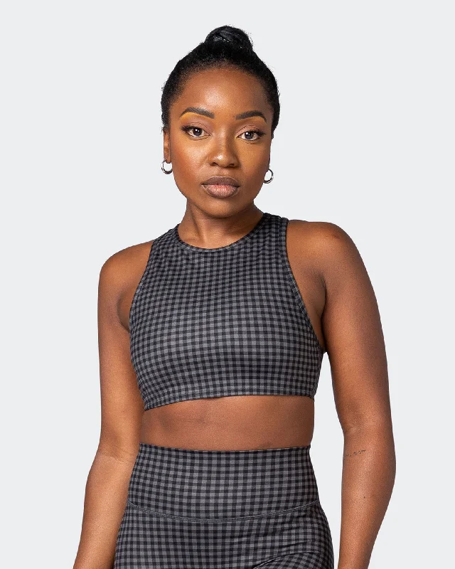 Weekend Price Cuts Galore All Rounder Bra - Monochrome Check Print