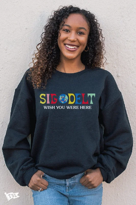 Weekend Special Sigma Delta Tau Wish You Were Here Crewneck