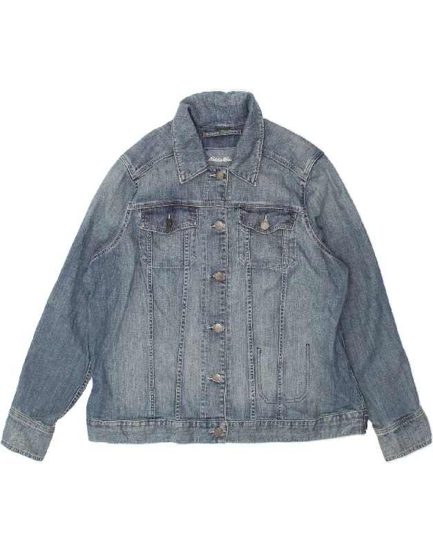 Special Discount EDDIE BAUER Womens Denim Jacket UK 20 2XL Blue Cotton