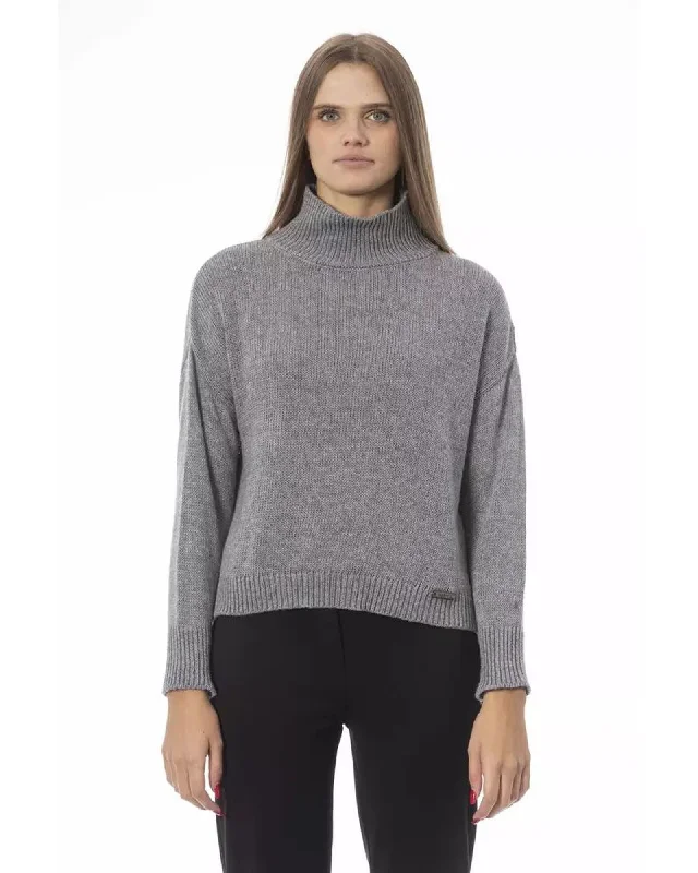 Savings Spectacular Baldinini Trend Women's Gray Viscose Sweater - S