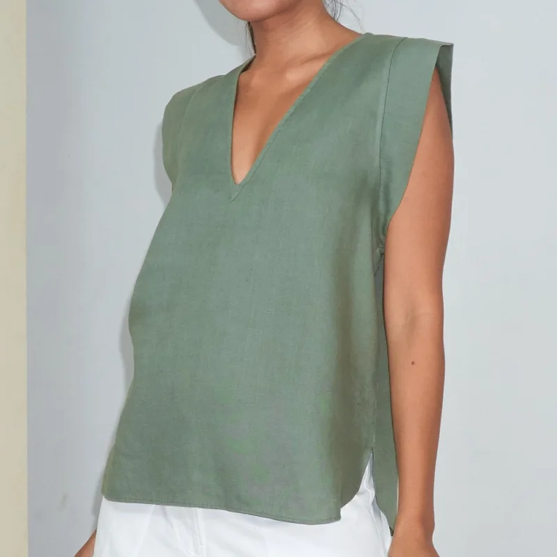 Flash Sale TEE VS TOP - Linen | Light Olive Green