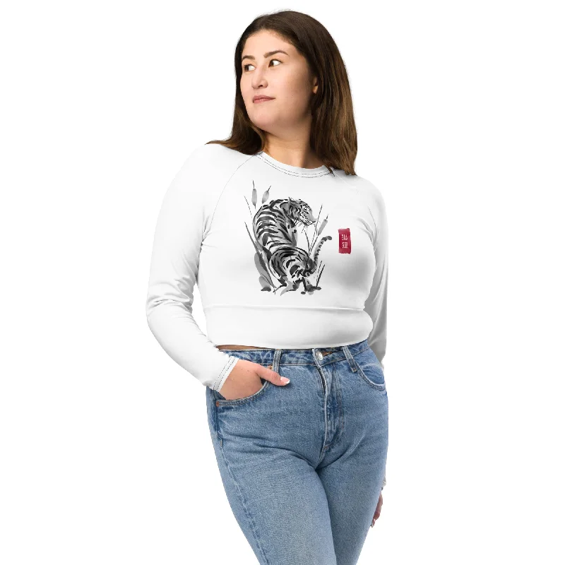 Weekend Bargains to Sizzle SHE REBEL - Asian Tiger Recycled Crop Top UPF 50+
