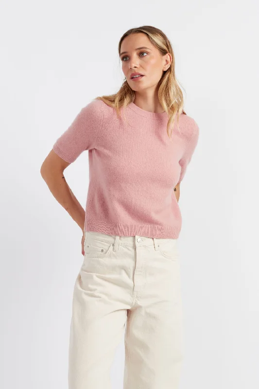 Year-End Sale Clay-Pink Cloud Cashmere T-shirt