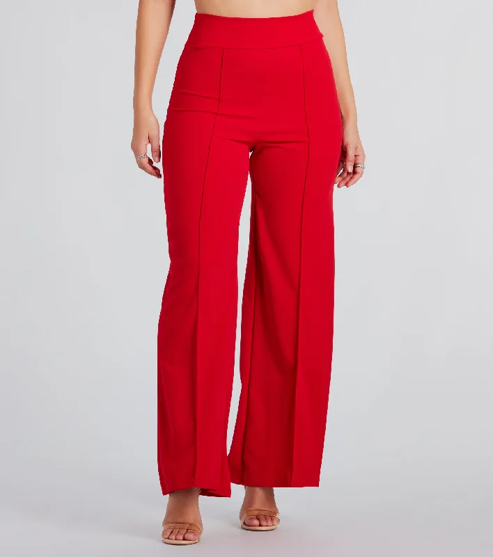 Hurry Up Looking Chic High Waist Wide-Leg Pants