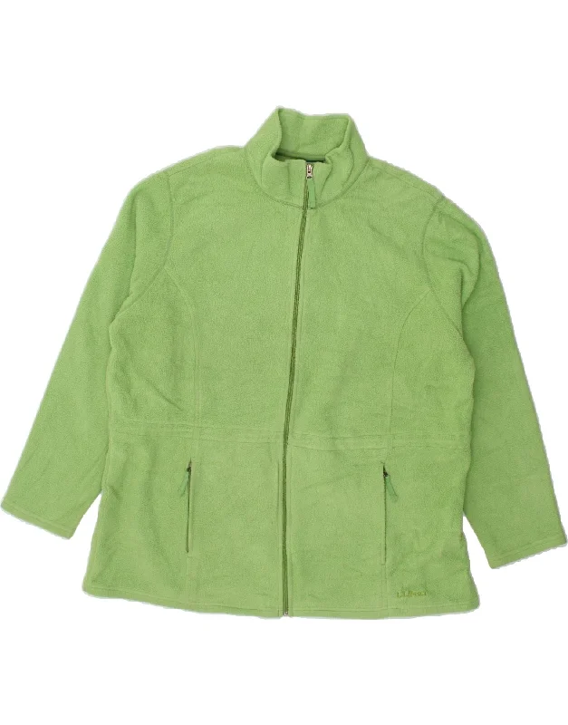 Exclusive Savings L.L.BEAN Womens Fleece Jacket UK 22 3XL Green Polyester