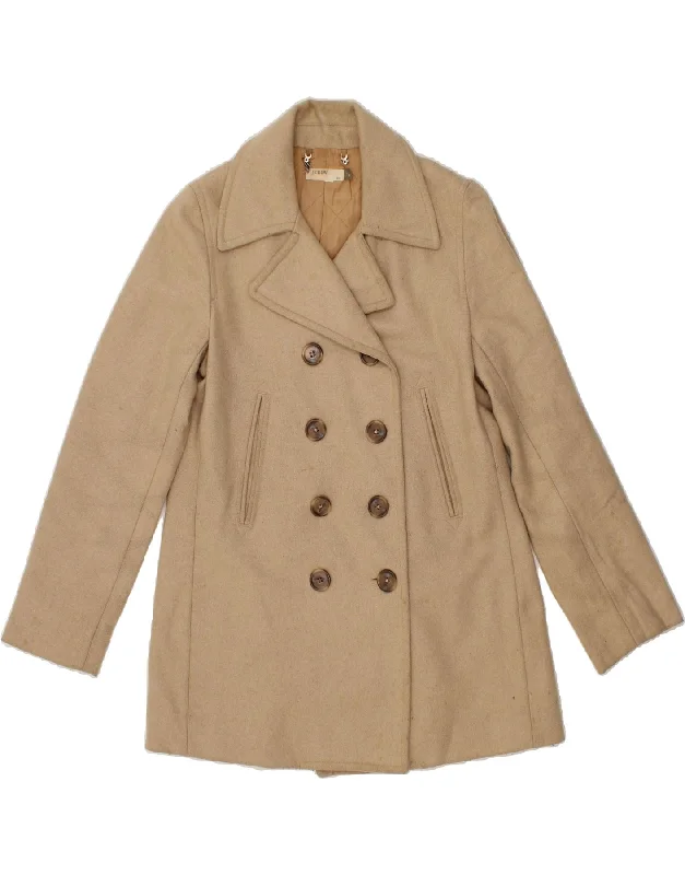 Low Price J. CREW Womens Double Breasted Coat UK 10 Small Beige