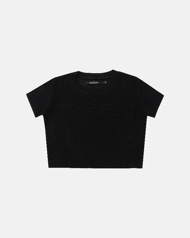 Weekend Offers That Excite Basics Knit Baby Tee Black