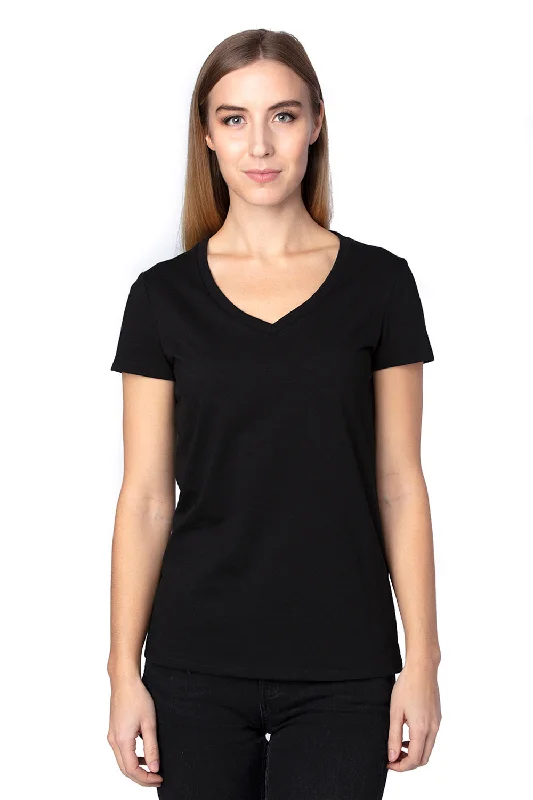 Weekend Bargains to Grab Threadfast Apparel Womens Ultimate Short Sleeve V-Neck T-Shirt - Black