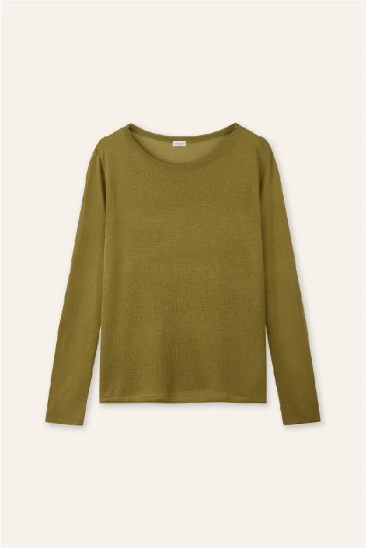 Weekend Savings Bonanza SHINE TENCEL blended top (Olive)