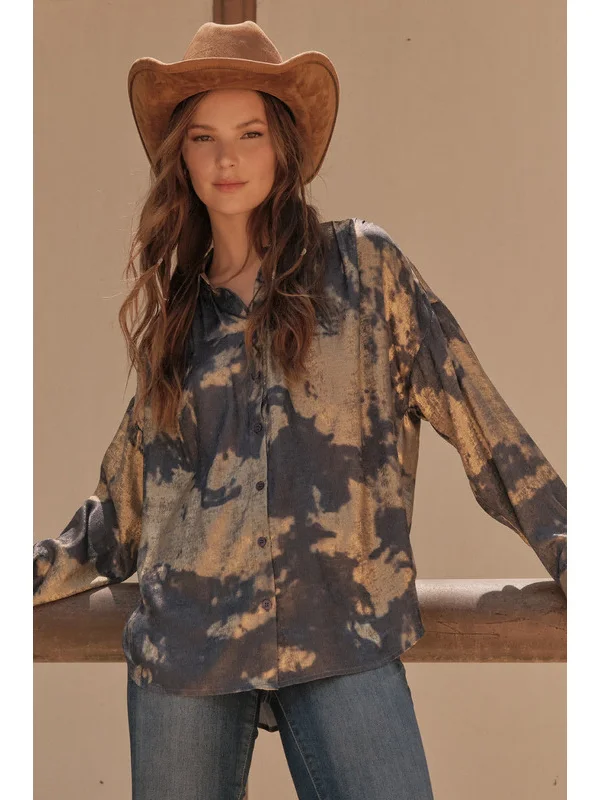 Half Price Jodifl Gold Metallic Top