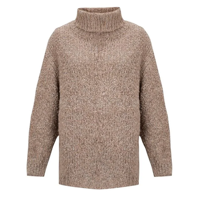 Weekend Savings Extravaganza Vinny Boucle Polo Neck in Beige