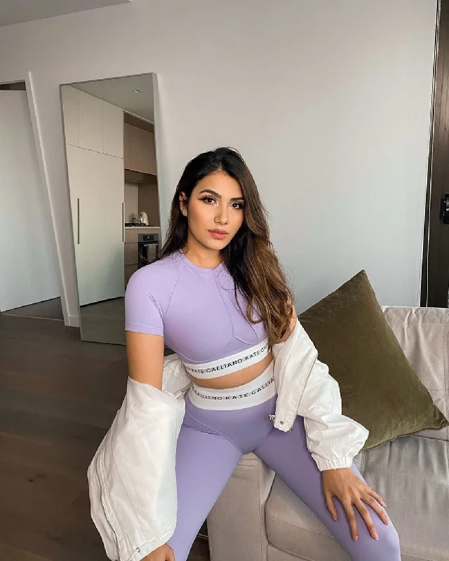 Make Your Weekend Count with Savings KG Essentials Cropped Sports Tee - Lilac
