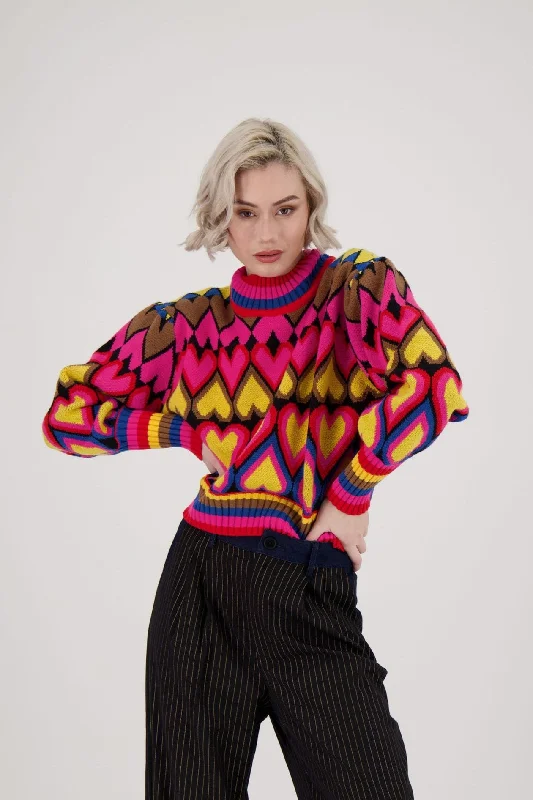 Online Specials Queen Of Hearts Pullover Sweater