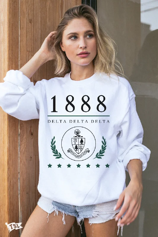 Final Clearance Delta Delta Delta Crest Crewneck