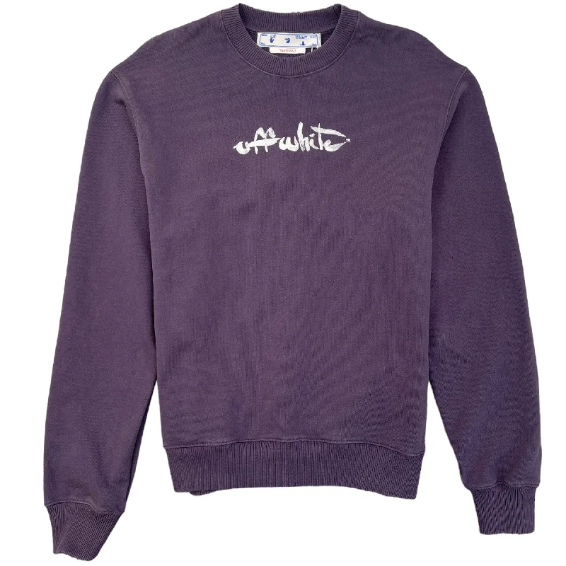 Men's Arrow Logo Sweatshirt Purple Size S