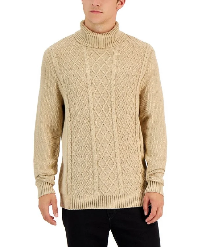 Midnight Madness Club Room Men's Chunky Turtleneck Sweater Brown Size XX-Large by Steals