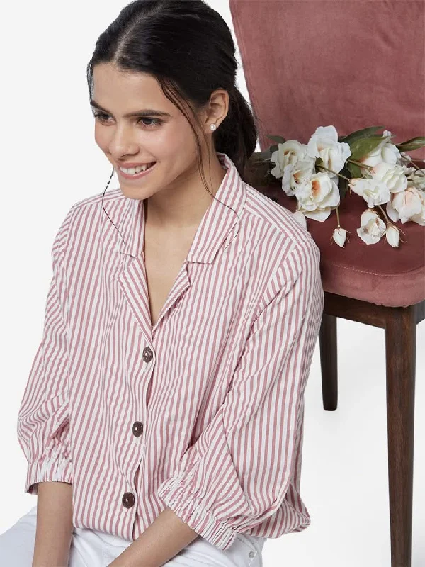Bargain Prices LOV Pink Striped Lulu Casual Shirt