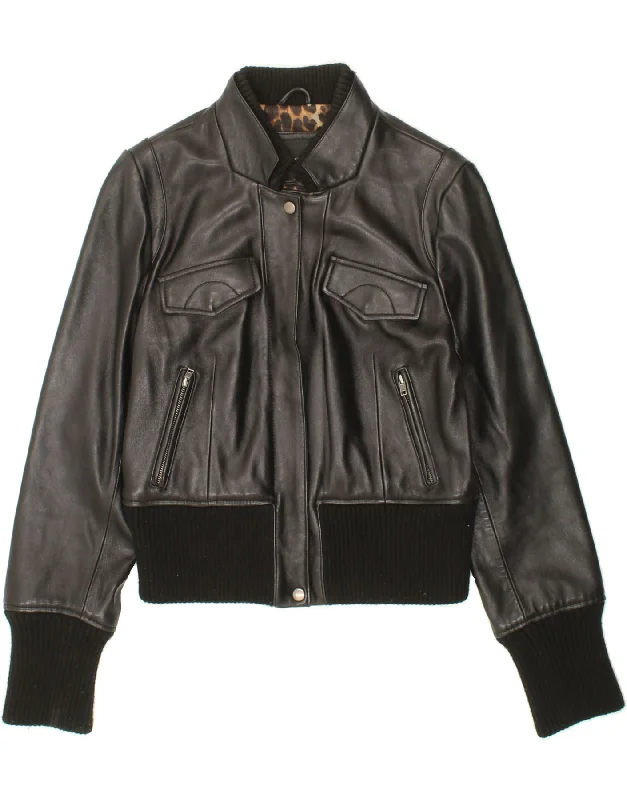 Weekend Shopping Made Better EXPRESS Womens Leather Jacket UK 14 Medium Black Leather Weekend Shopping Made Better EXPRESS Womens Leather Jacket UK 14 Medium Black Leather