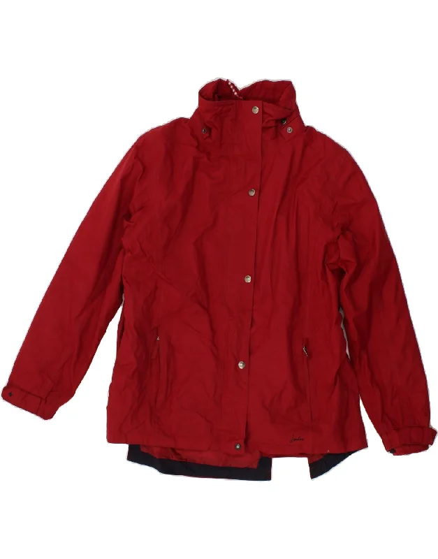 Fantastic Offers JOULES Womens Windbreaker Jacket UK 14 Large Red Polyester