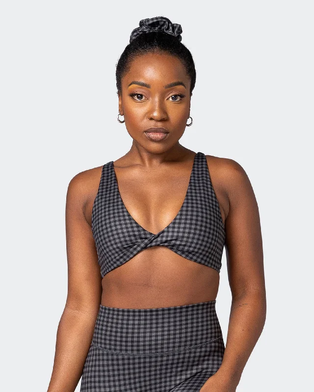 Weekend Bargains to Savor Demi Bralette - Monochrome Check Print