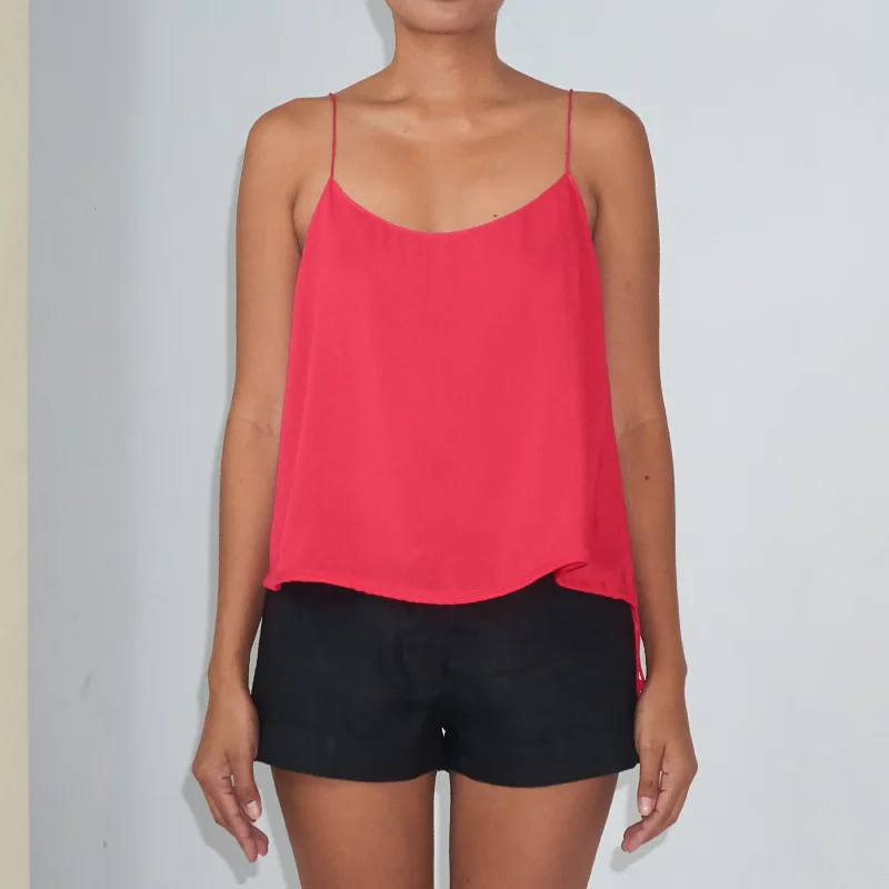 Year-End Deals RINKI STRING CAMISOLE - Rayon Voile | Hot Pink
