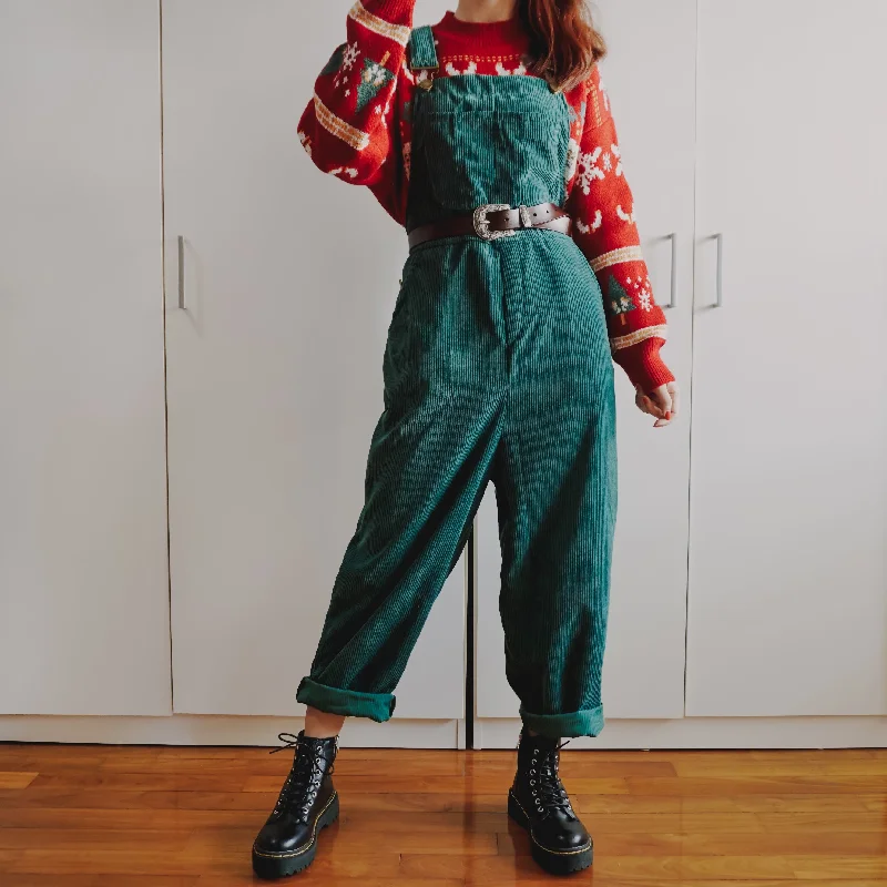 Crazy Savings Corduroy Overalls (Forest Green)