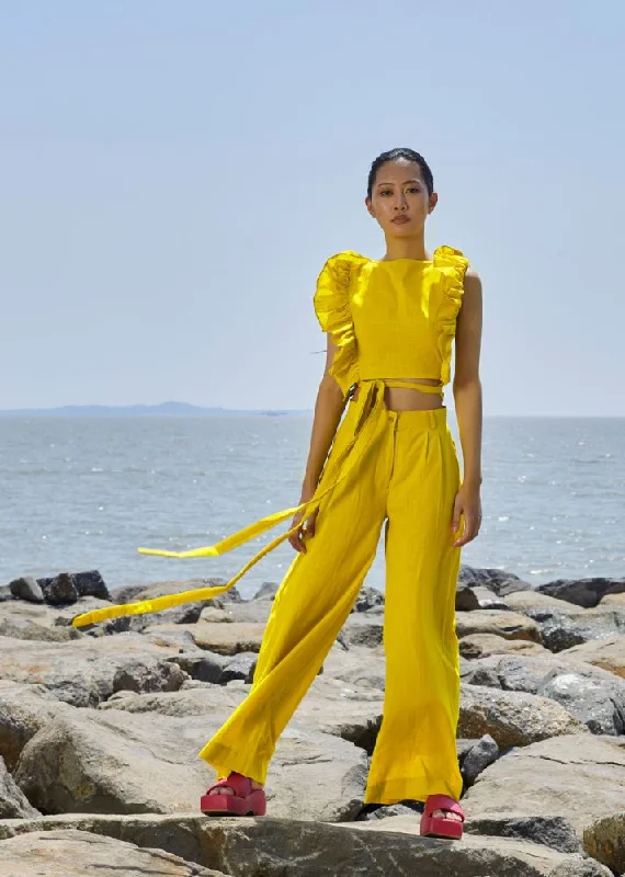 Daily Special Yellow High-Waisted Trouser