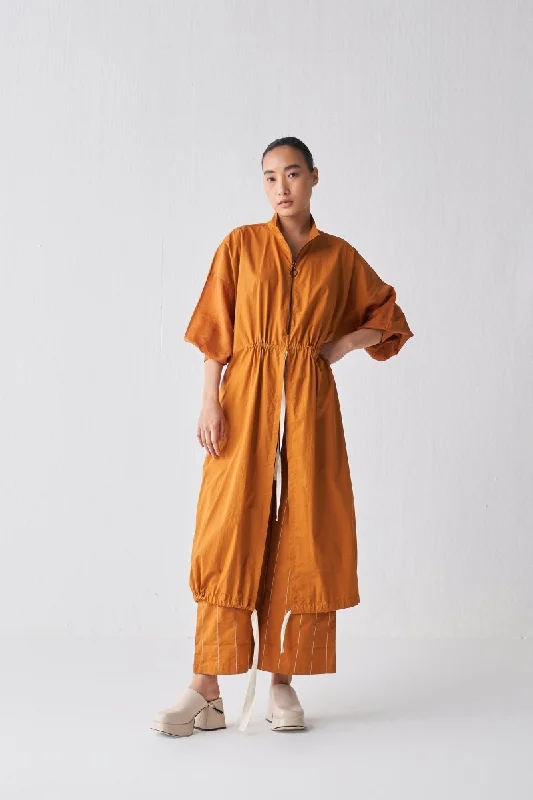 Weekend Special Drawstring Tunic - Rust