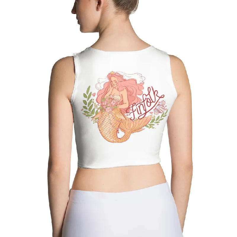 Lowest Price Mermaid Bride Crop Tank