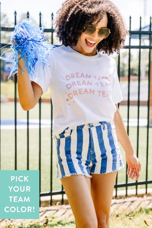 Deep Discounts Dream Team White/Orange Graphic Tee