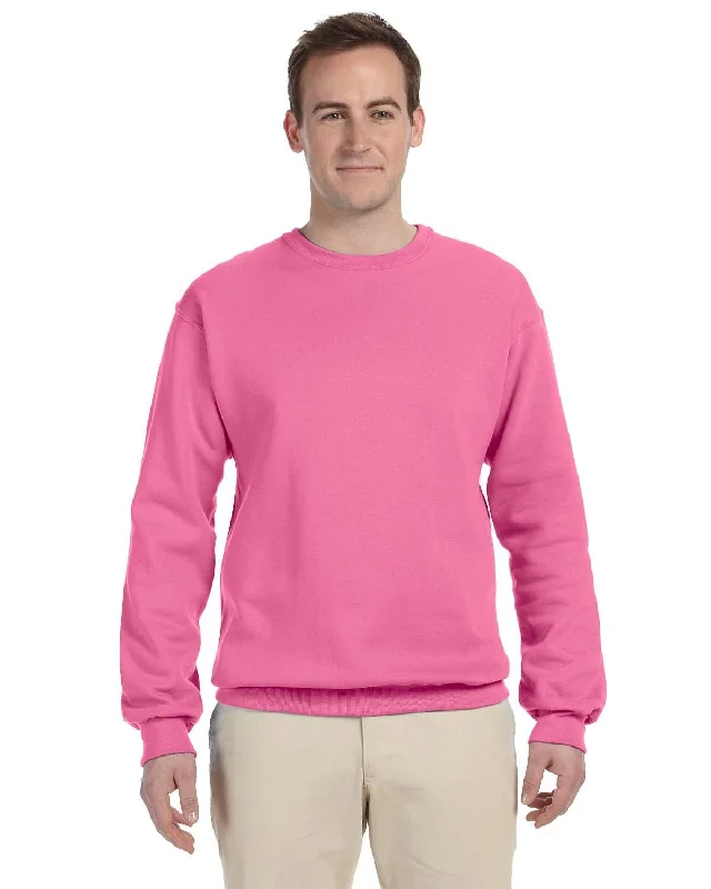 Jerzees 50/50 Crewneck Sweatshirt | Neon Pink