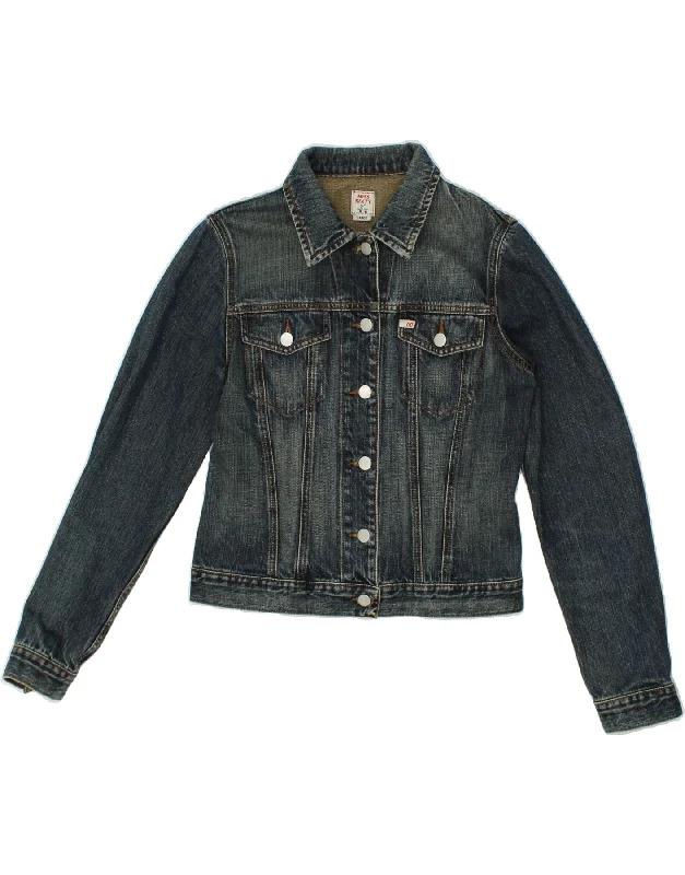Deal of the Day MISS SIXTY Womens Crop Denim Jacket UK 14 Large Blue Cotton