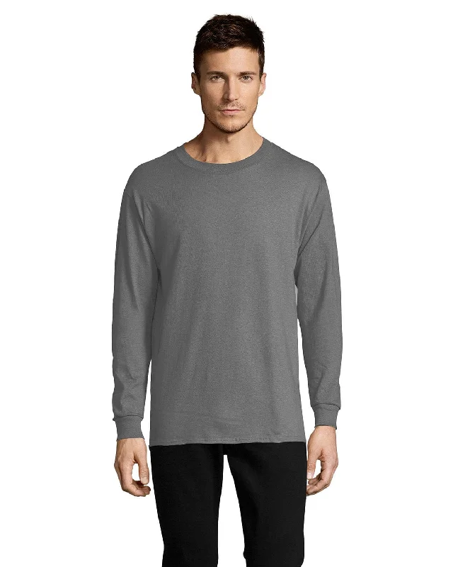 Hanes ComfortSoft Cotton Long Sleeve T-Shirt | Smoke Gray