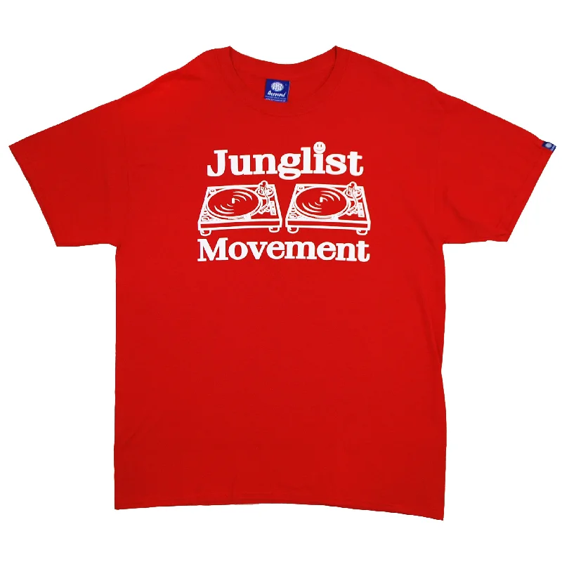 Junglist Movement T-Shirt Red (White)